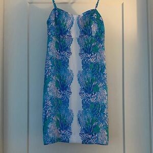 NWT Lilly Pulitzer Blue and Green Mini Dress size 0